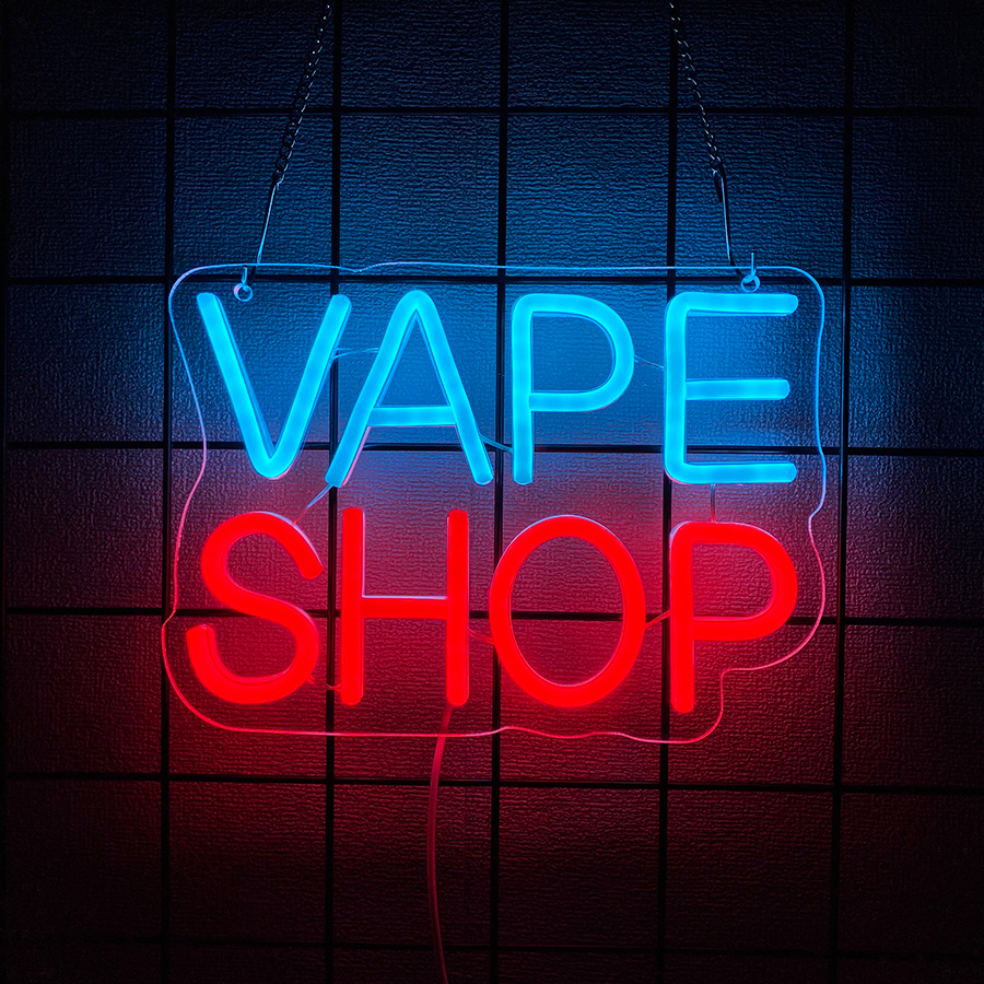 Vaping Shop - Neon Sign Toko Vape Untuk Dekorasi