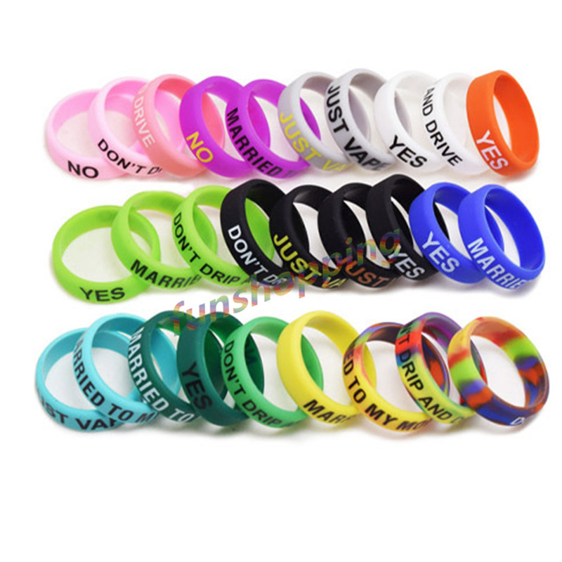 10 Buah/Lot Cincin Antiselip W - Vape Band Silicone ulasan dan harga