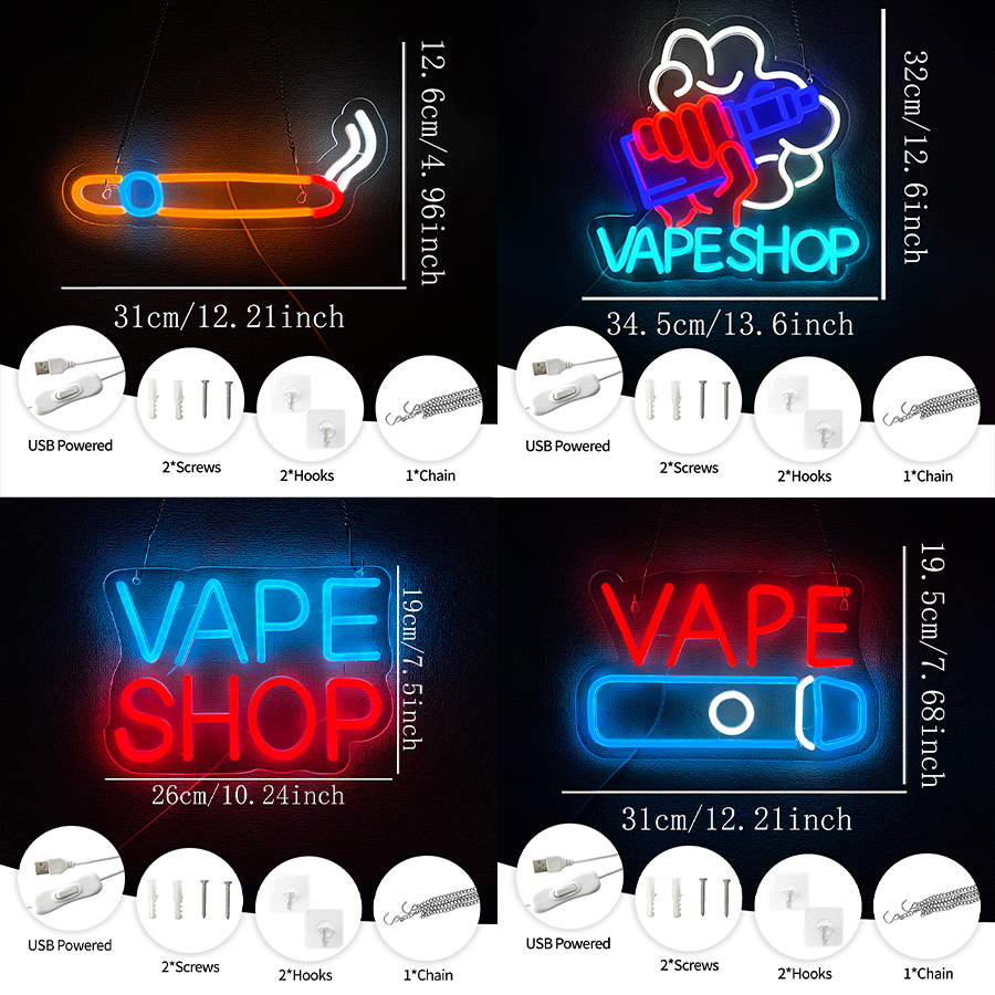 Neon Sign Seri Smoke Untuk Dek - Vaping Shop ulasan dan harga