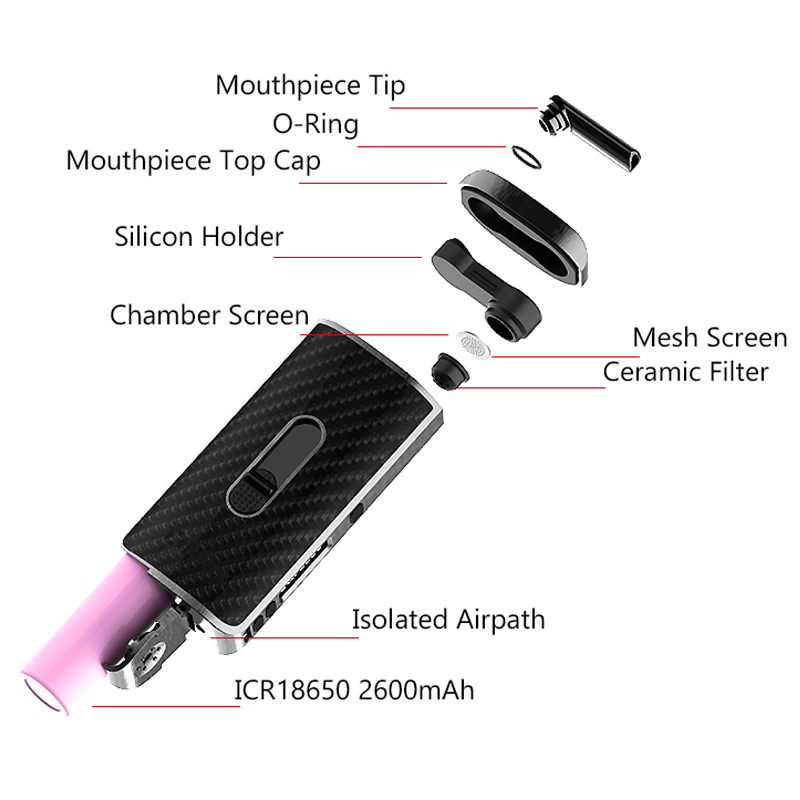 Vaporizer Herbal Kering XMAX A - Vape Battery 18650 ulasan dan harga
